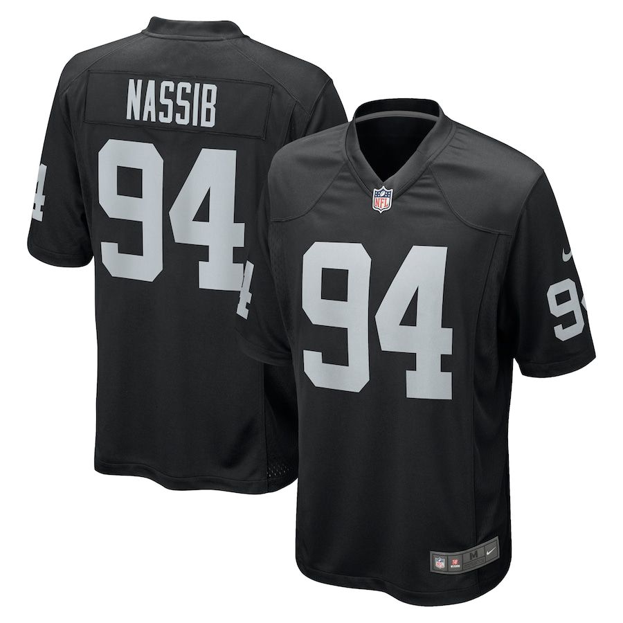 Men Oakland Raiders #94 Carl Nassib Nike Black Game NFL Jersey